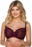 Biustonosze - LupoLine 2205 Biustonosz miękki, bordowy - miniaturka - grafika 1