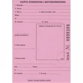 Druki akcydensowe - Typograf Druk offsetowy karta rowerowa A7 02314/ TP225 - miniaturka - grafika 1