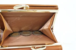 Monkey Maker Portfel Damski Skórzany 12 cm Klamra I Klapka Skóra Naturalna - Portfele - miniaturka - grafika 9