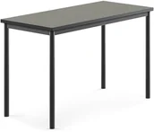 Meble do szkół i przedszkoli - AJ Produkty Stół SONITUS, 1200x600x760 mm, ciemno szare linoleum, antracyt - miniaturka - grafika 1
