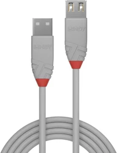 LINDY 36714 przedłużacz USB 2.0 typu A, antra linia - szary, 3 m 36714 - Kable USB - miniaturka - grafika 3