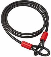 Zabezpieczenia do roweru - Relaxdays Relaxdays kabel ze szlufkami 2 m, do roweru i bagażu, stalowy kabel z otworami, długie zapięcie rowerowe, czarny 10026004 - miniaturka - grafika 1