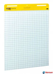 3M Post-It Samoprzylepne arkusze konferencyjne Post-it_ Super Sticky na flipchart 63,5x76,2cm w kratkę do wykresów 30 kart. białe - Etykiety samoprzylepne i bloki etykiet - miniaturka - grafika 3