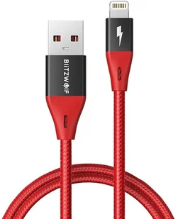 Blitzwolf Kabel Lightning BW-MF9 Pro MFI 2.4A 0.9m czerwony) BW-MF9 Pro - Kable USB - miniaturka - grafika 2