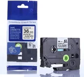 Papier do drukarek - Brother Taśma zamiennik TZ-FX161 / TZe-FX161, 36mm x 8m, flexi, czarny druk / przezroczysty podkład - miniaturka - grafika 1