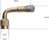 Akcesoria do skatingu - Redats Przedłużka zaworu kątowa 90° do pompowania - Kątowa 90° 06-00-10 - miniaturka - grafika 1