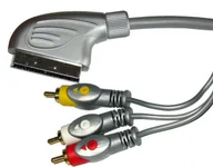 Kable - LP KPO3418-1.5 Kabel euro-3rca 1.5m srebrny łezka blister LEC-KPO3418-1.5 - miniaturka - grafika 1