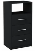Szafy i szafki dla dzieci - Wysoka komoda czarny mat H4-W26 - miniaturka - grafika 1