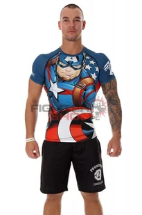 Poundout Rashguard shortsleeve MARVEL CAPTAIN AMERICA 2.0 - Kimona, stroje i obuwie - miniaturka - grafika 2