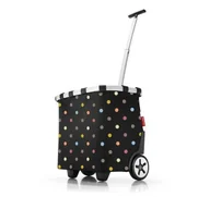 Dekoracje domu - Reisenthel Wózek zakupowy Dots Carrycruiser, czarny, 47,5x32x42 cm - miniaturka - grafika 1