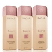 Kosmetyki do stylizacji włosów - INOAR INOAR G-Hair zestaw do keratynowego prostowania 3x1000ml - miniaturka - grafika 1