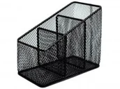 Przyborniki na biurko - TIERRA Przybornik siatkowy wielofunkcyjny skośny czarny SPS/CZ - miniaturka - grafika 1