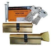 Zamki i wkładki - LOB Komplet wkładek atestowanych HEKTOR 4 kl zabezpieczenia 45/50mm w systemie jednego klucza WPH34G34-05-00 - miniaturka - grafika 1