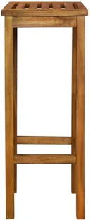 vidaXL Stołki barowe, 2 szt., lite drewno akacjowe, 30,5x30,5x74 cm - Fotele i krzesła ogrodowe - miniaturka - grafika 5