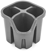 Inne artykuły do sprzątania - Addis addis sztućce przyborów kuchennych ociekacz z 4 półkami, plastik, metallic silver, 14 x 14 x 13 cm 517938 - miniaturka - grafika 1