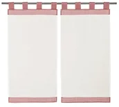 Zasłony - Linder Torchon 0230/6/90162/453 zasłona, w kratkę, czerwony, 2 sztuki 0230 /6/90162/453/70 x 160 - miniaturka - grafika 1