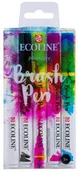 Kredki, ołówki, pastele i pisaki - Talens Ecoline Brush Pen zestaw 5 Primary 11509920 - miniaturka - grafika 1