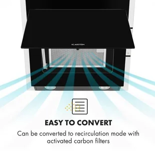 Klarstein Mirage 60 Czarny (CGCH3-Mirage-60) - Okapy kuchenne - miniaturka - grafika 6