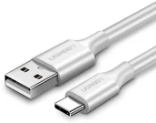 Kable USB - UGREEN Niklowany kabel USB-C QC3.0 0.5m (biały) - miniaturka - grafika 1