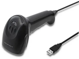 qoltec Laserowy czytnik kodów kreskowych 1D | CCD | USB | Czarny 50866 - Dodatki do drukarek i skanerów - miniaturka - grafika 2