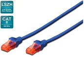 Kable miedziane - DIGITUS Przewód krosowy  RJ45 U-UTP Cat6 2,00 m Niebieski  LSZH DK-1617-020/B - miniaturka - grafika 1