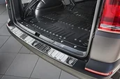 Akcesoria do elektronarzędzi - AutoStyle Stal nierdzewna tylna ochrona zderzak Volkswagen Transporter T6 2015-(z tylną klapą) 'Ribs' AV 235975 - miniaturka - grafika 1