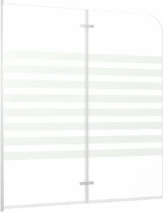 vidaXL Parawan na wannę, 120 x 140 cm, szkło hartowane, w paski - Parawany nawannowe - miniaturka - grafika 4