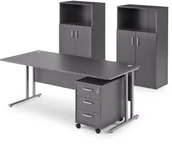 Biurka - AJ Produkty Zestaw mebli biurowych FLEXUS z laminatu - miniaturka - grafika 1