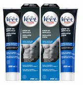 Depilacja - Veet Men Krem do Depilacji Skóra Wrażliwa 2x200ml - miniaturka - grafika 1