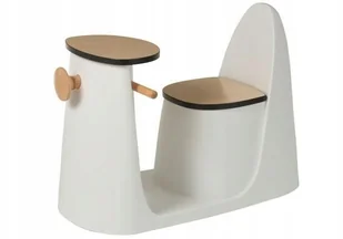 J-LINE Stolik-krzesło Skuter dziecięcy biały 182706 [13435292] - Krzesła - miniaturka - grafika 2