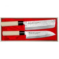 Noże kuchenne - Satake Nashiji Natural 2 Szt Jasnobrązowy Noże Kuchenne Ze Stali Nierdzewnej - miniaturka - grafika 1