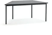 Meble do szkół i przedszkoli - AJ Produkty Biurko SONITUS TRAPETS, 1600x800x720 mm, ciemno szare linoleum, antracyt - miniaturka - grafika 1
