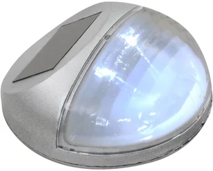 vidaXL Solarne lampy ścienne LED do ogrodu, 24 szt., okrągłe, srebrne - Lampy ogrodowe - miniaturka - grafika 5