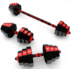 Hms Zestaw Hantli Ze Sztangą 2x10 kg Sztangielka - Hantle i ciężarki - miniaturka - grafika 2