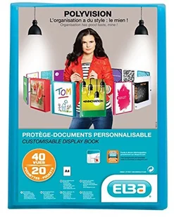 Elba Polyvision Binder zewnętrzny PP 20 przezroczystych okładek A4 Niebieski, niebieski 100206087 - Pojemniki biurowe - miniaturka - grafika 2