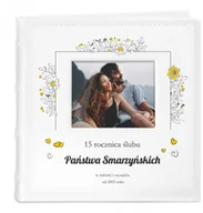 Albumy fotograficzne - NA Murrano Album mały z oknem nadruk dedykacja dla pary 15 rocznicę ALB-SO-WH-UV-023 - miniaturka - grafika 1