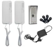 Domofony - Euratech Cyfral Cosmo dla 2 lokatorów srebrny - miniaturka - grafika 1