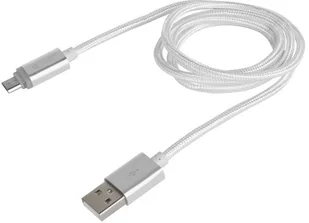 Natec Extreme Media kabel microUSB USB 2.0 M 1m srebrny LED ładowania (NKA-1209) - Kable USB - miniaturka - grafika 6