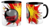 Kubki - fajneKUBKI Kubek z czarnym wykończeniem Bombowa Mama KCA330_KAM05 - miniaturka - grafika 1