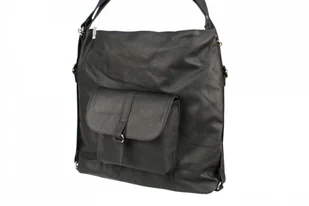 Magre (PL) Praktyczny Plecak Skórzany Torebka 2 w 1 (PL) AMELIA Skóra Naturalna Licowa CZARNY - Torebki damskie Magre (PL) Praktyczny Plecak Skórzany Torebka 2 w 1 (PL) AMELIA Skóra Naturalna Licowa CZARNY - Torebki damskie - miniaturka - grafika 3