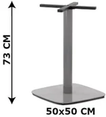 Inne meble biurowe - Stema SH Podstawa stolika SH-3050-3/A, 50x50 cm, (stelaż stolika), kolor aluminium SH-3050-3/A - miniaturka - grafika 1