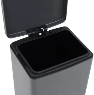 FENIKS vidaXL z pedałem bezdotykowy 30 L szary stal 149572 - Kosze na śmieci - miniaturka - grafika 10