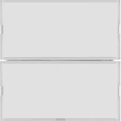 Systemy inteligentnych domów - Hager Hager KNX easy B.Kwadrat/B.3/B.7 biały kremowy Przycisk 2-krotny z polem opisowym diodami LED RGB i czujnikiem temperatury B_80162780 - miniaturka - grafika 1