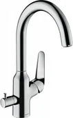 Baterie kuchenne - Hansgrohe 71803000 M42 bateria kuchenna 220 z zaworem odcinającym chrom - miniaturka - grafika 1