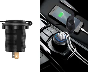 Alogy Ładowarka samochodowa zasilacz konektory Alogy 2x USB QC 3.0 LED 8857X5 - Ładowarki samochodowe - miniaturka - grafika 9