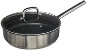 Patelnie - Secret de Gourmet Patelnia ze stali nierdzewnej z pokrywką powłoka nieprzywierająca 29,5 cm - miniaturka - grafika 1