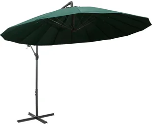 vidaXL Parasol ogrodowy, wiszący, zielony, 3 m, słupek aluminiowy vidaXL - Parasole ogrodowe - miniaturka - grafika 3