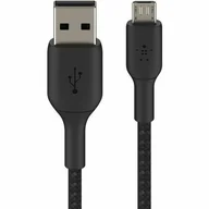 Kable USB - Belkin Kabel Boost Charge Braided USB-A do MicroUSB 1m, czarny - miniaturka - grafika 1