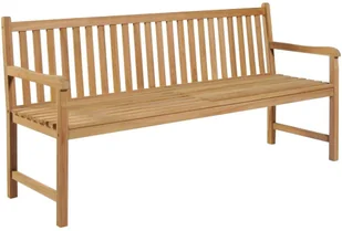 vidaXL Ławka ogrodowa z niebieską poduszką, 175 cm, lite drewno tekowe 3062803 - Ławki ogrodowe - miniaturka - grafika 2