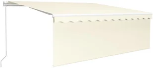 VidaXL Lumarko Ręcznie zwijana markiza z zasłoną, 4x3 m, kremowa  3069297 VidaXL - Markizy - miniaturka - grafika 4